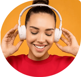 Mulher com Headphones